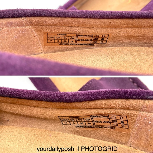 Purple suede Vionic Debbie moc loafer flats women’s US size 7 - Picture 11 of 14